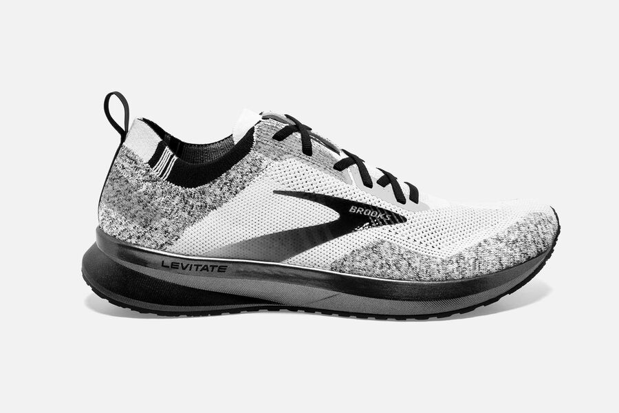 Brooks Men's Levitate 4 Road Running Shoes White/Black ( KPBZG2379 )